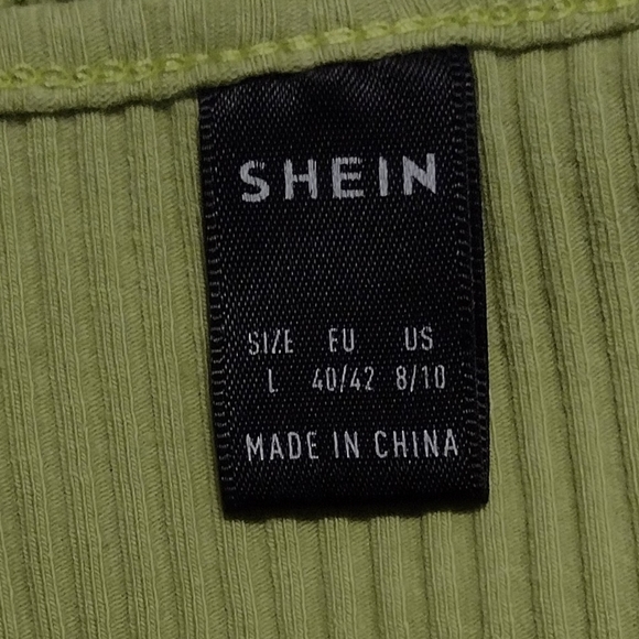 Shein Ruffle Trim Rib-Knit Crop Top - Picture 3 of 4